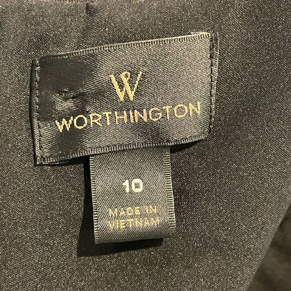 Worthington Classic‎ Sleeveless U-Neck Midi Career Sheath Dress Black Size 10 - Picture 7 of 8